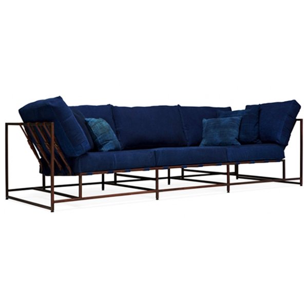 Диван Kenn X Miller sofa Indigo and copper denim Индиго в Перми | Loft Concept 