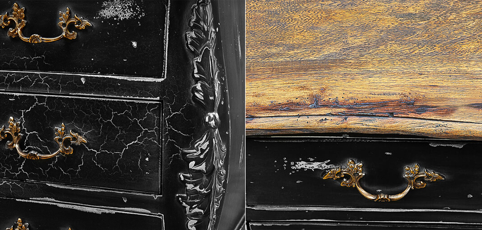 Комод в винтажном стиле Renee Black Vintage Commode Черный Комод в винтажном стиле Renee Black Vintage Commode Черный - Loft-Concept в Перми