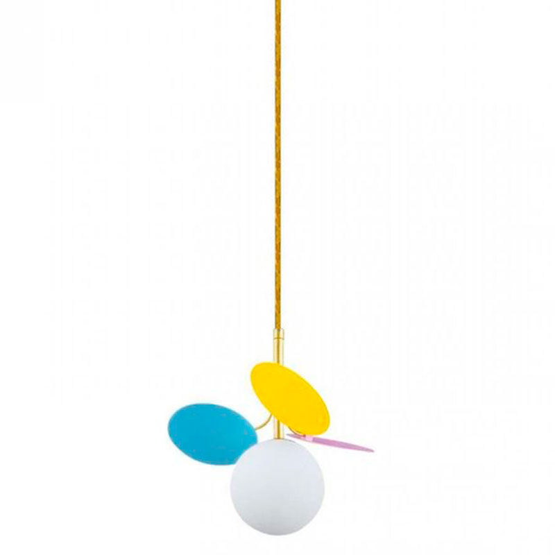 Подвесной светильник MATISSE Pendant One multicolor Мульти Золотой Белый в Перми | Loft Concept 