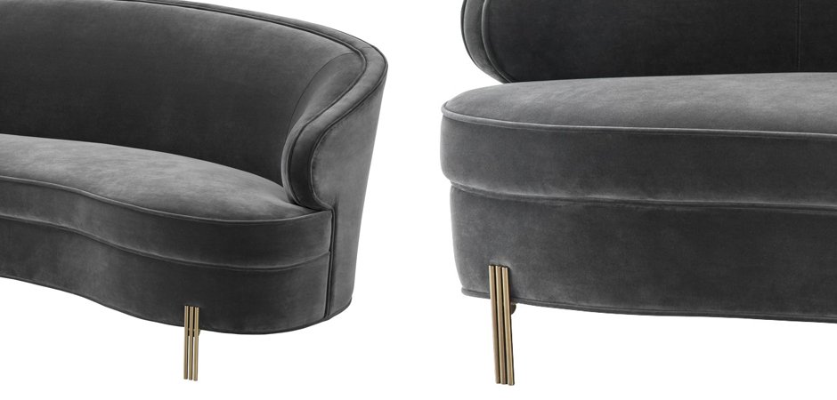 Диван Eichholtz Sofa Pierson dark grey Диван Eichholtz Sofa Pierson dark grey - Loft-Concept в Перми