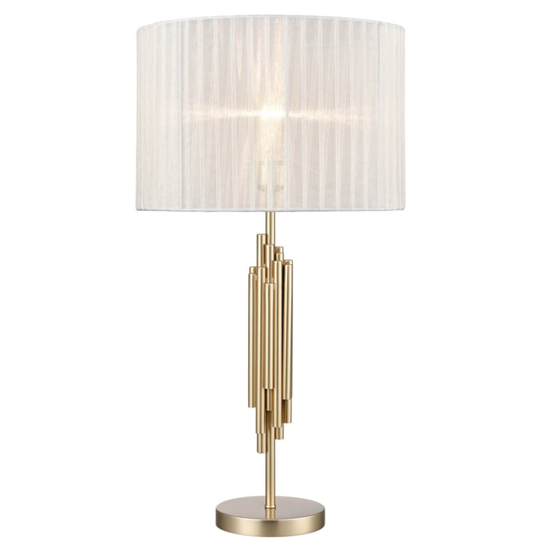 Настольная лампа с Абажуром Odeon Table Lamp ivory ( слоновая кость ) Золотой в Перми | Loft Concept 