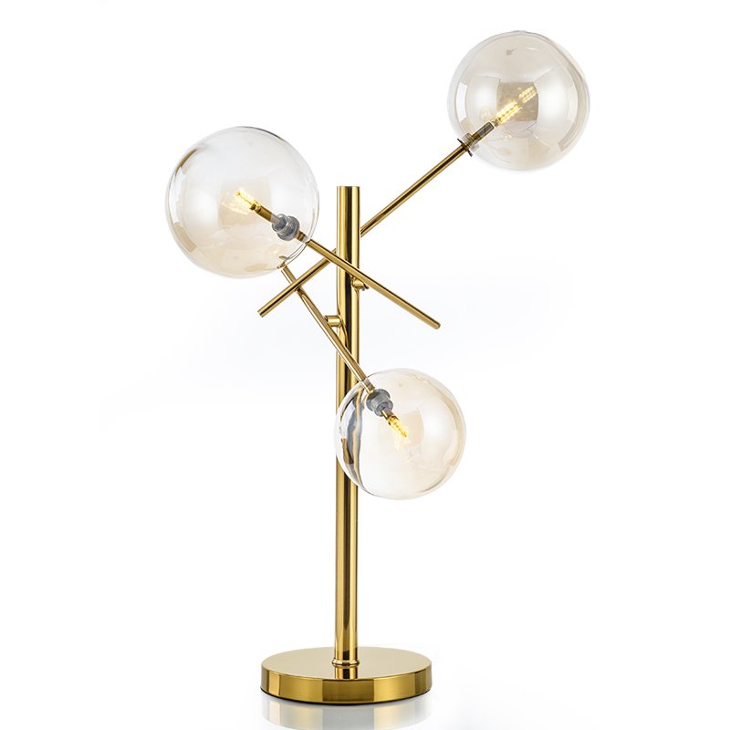 Настольная лампа Gallotti & Radice Bolle Table lamp Золотой Дымчатый (Smoke) в Перми | Loft Concept 