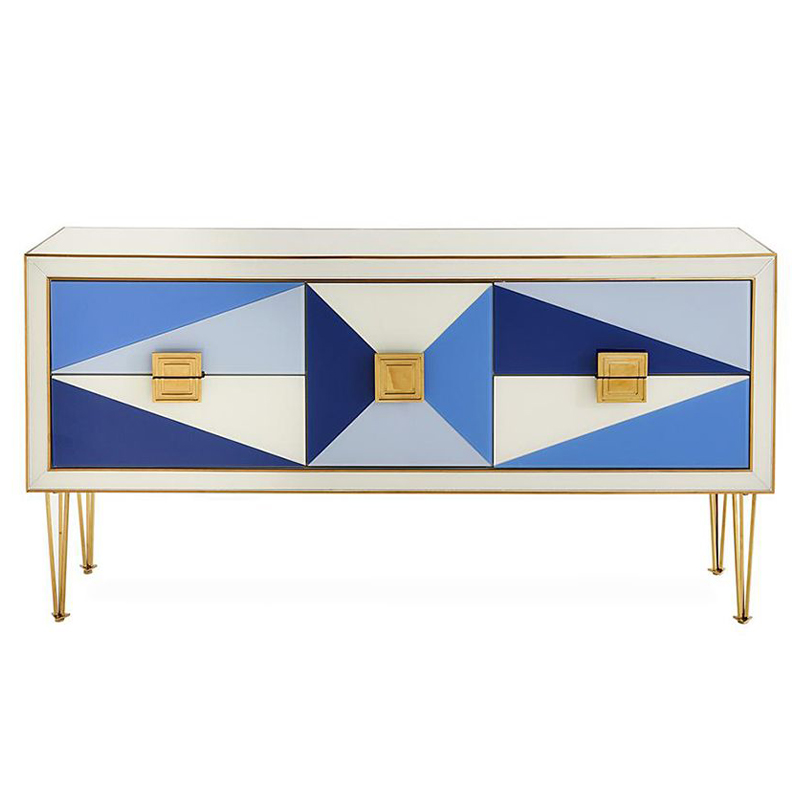 Комод JONATHAN ADLER HARLEQUIN CREDENZA - BLUE Мульти в Перми | Loft Concept 