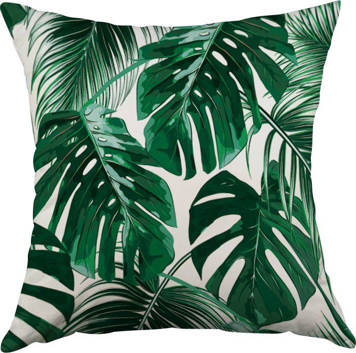 Декоративная подушка Tropics #5 Зеленый в Перми | Loft Concept 