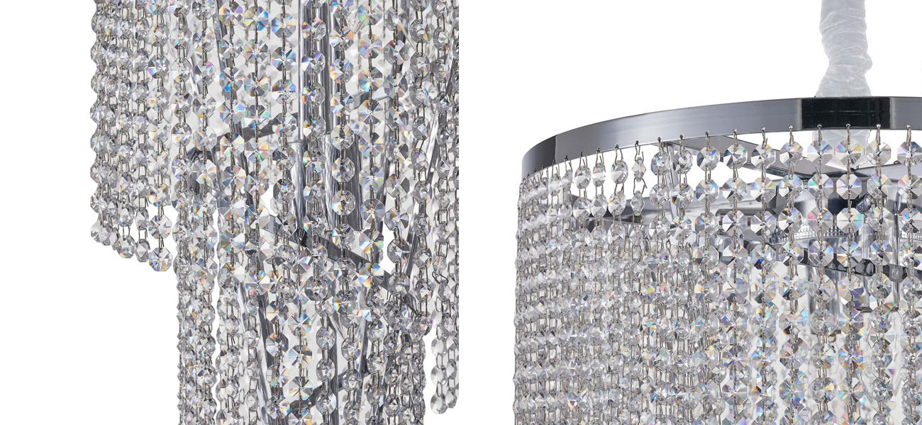 Хрустальная люстра Crystal Art Nickel D45 см - фото №1