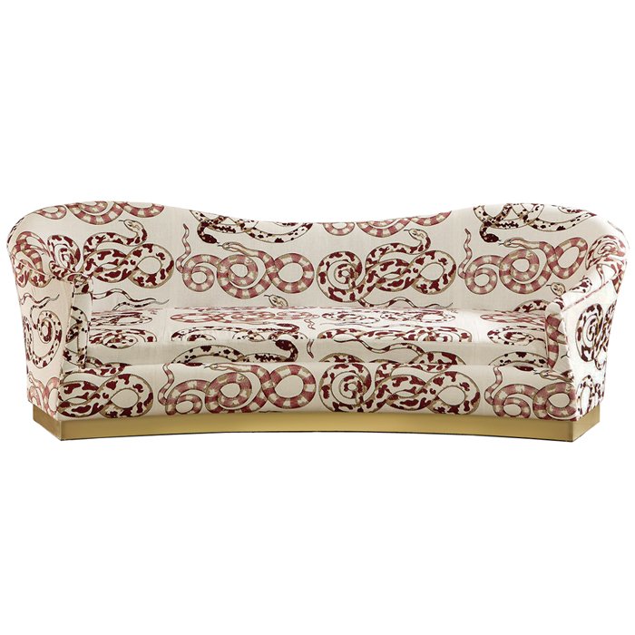 Диван KELLY SOFA Venimeuses Snake Embroidery Белый в Перми | Loft Concept 