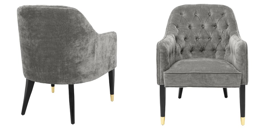 Кресло Eichholtz Chair Cyrus Grey Кресло Eichholtz Chair Cyrus Grey - Loft-Concept в Перми