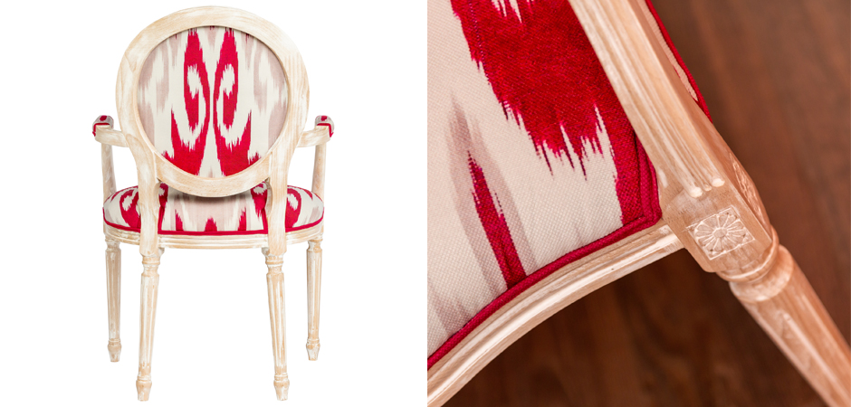 Стул с подлокотниками Ikat Pattern Красный Стул с подлокотниками Ikat Pattern Красный - Loft-Concept в Перми