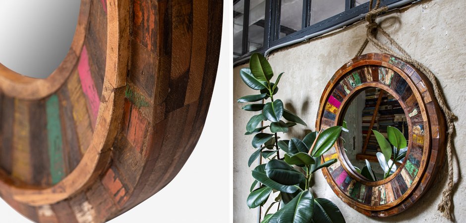 Зеркало Antique Wood Circle Зеркало Antique Wood Circle - Loft-Concept в Перми