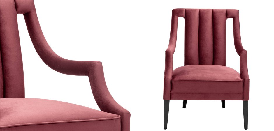 Кресло Eichholtz Chair Ermitage Bordeaux Кресло Eichholtz Chair Ermitage Bordeaux - Loft-Concept в Перми