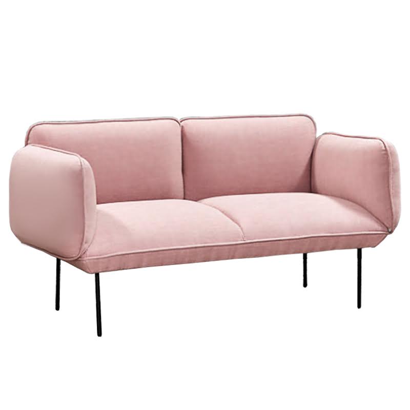 Двухместная Софа Elsa 2 Seater Sofa Розовый велюр Розовый пастельный в Перми | Loft Concept 