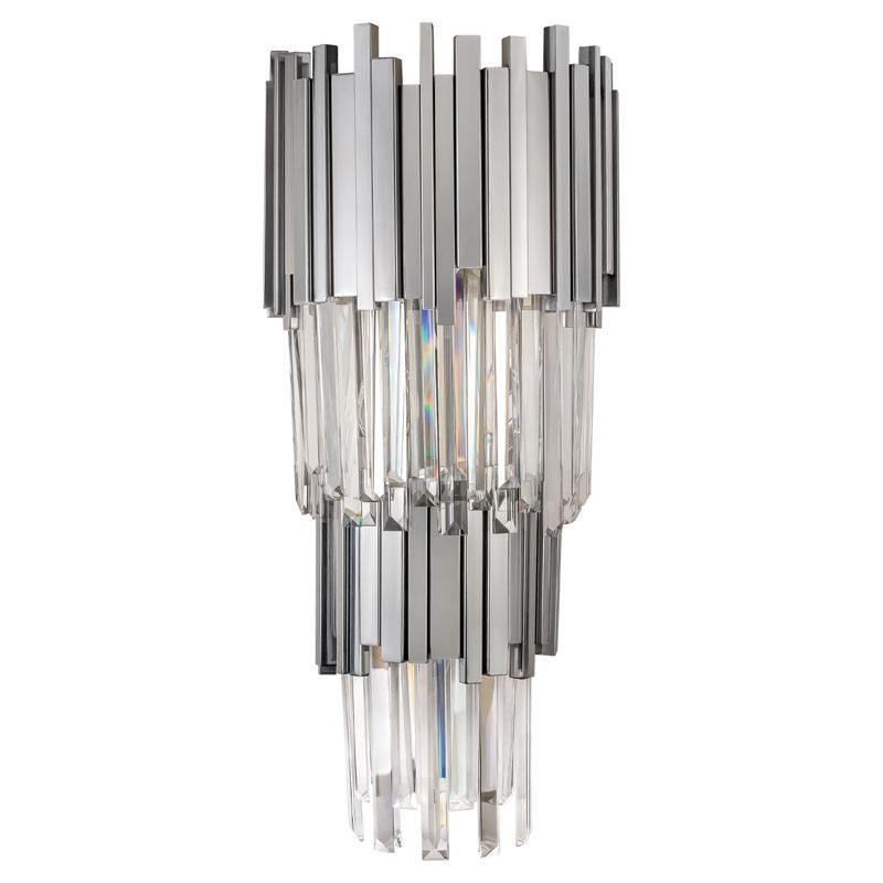 Бра Luxxu Modern Cascade Wall Lamp Silver 71 Прозрачное Стекло Серебряный в Перми | Loft Concept 