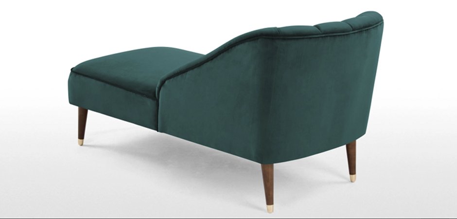 Кушетка Chaise Longue, Peacock Blue Velvet Кушетка Chaise Longue, Peacock Blue Velvet - Loft-Concept в Перми