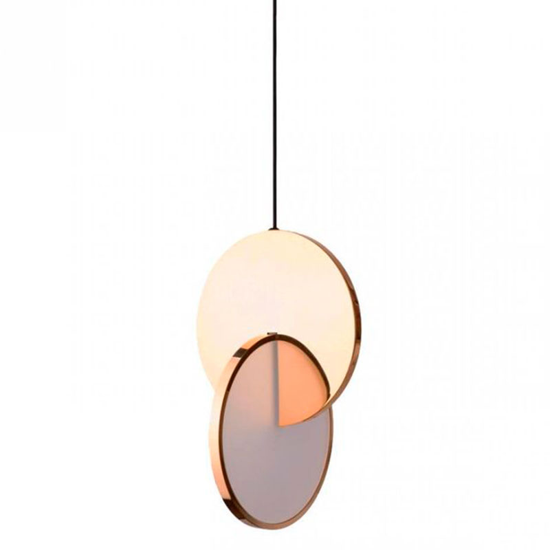 Подвесной светильник Eclipse Pendant Light Gold Золотой Белый в Перми | Loft Concept 