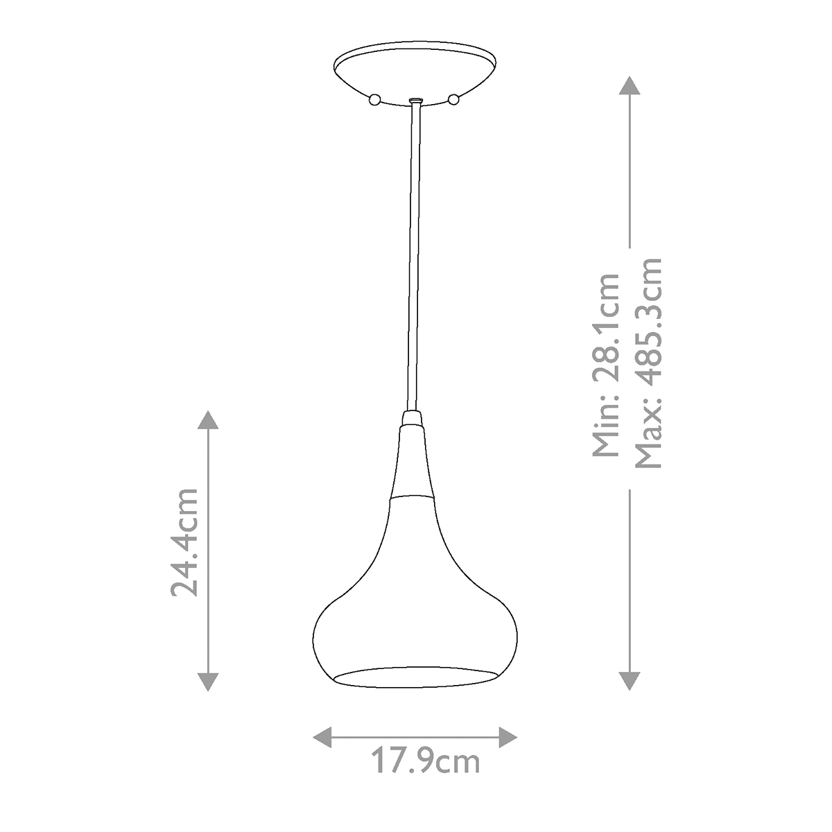  Подвесной светильник с каплевидным плафоном темного цвета Feiss в Перми