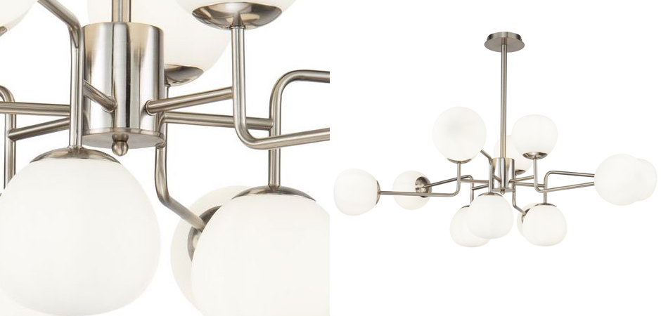 Люстра Tiepolo Ball Chandelier Nickel 12 Люстра Tiepolo Ball Chandelier Nickel 12 - Loft-Concept в Перми