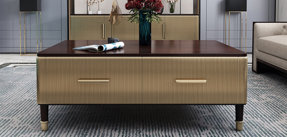 Birmingham Textured Coffee Table Gold Birmingham Textured Coffee Table Gold - Loft-Concept в Перми