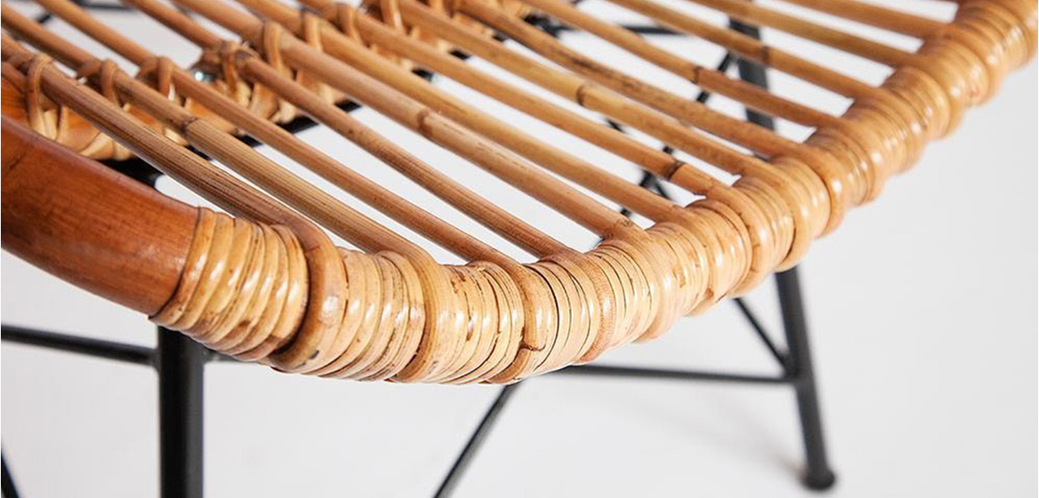 Кресло Rattan Wicker Chair Red Carcass - фото №2