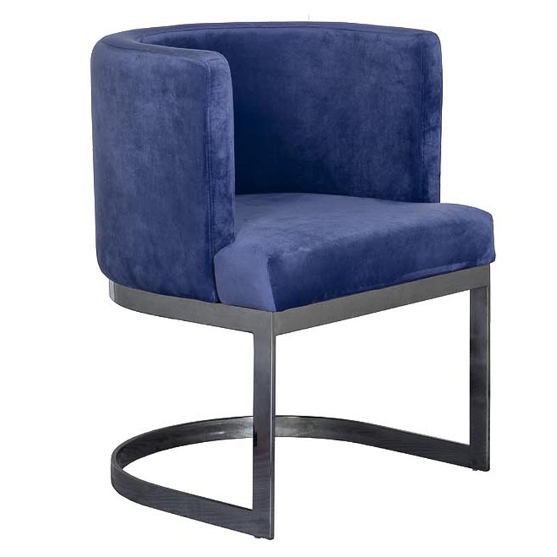 Стул Disalia Chair blue Темно-синий Темный хром в Перми | Loft Concept 