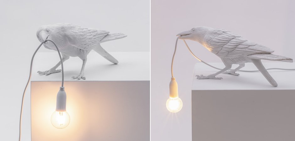 Настольная лампа Seletti Bird Lamp White Playing Настольная лампа Seletti Bird Lamp White Playing - Loft-Concept в Перми
