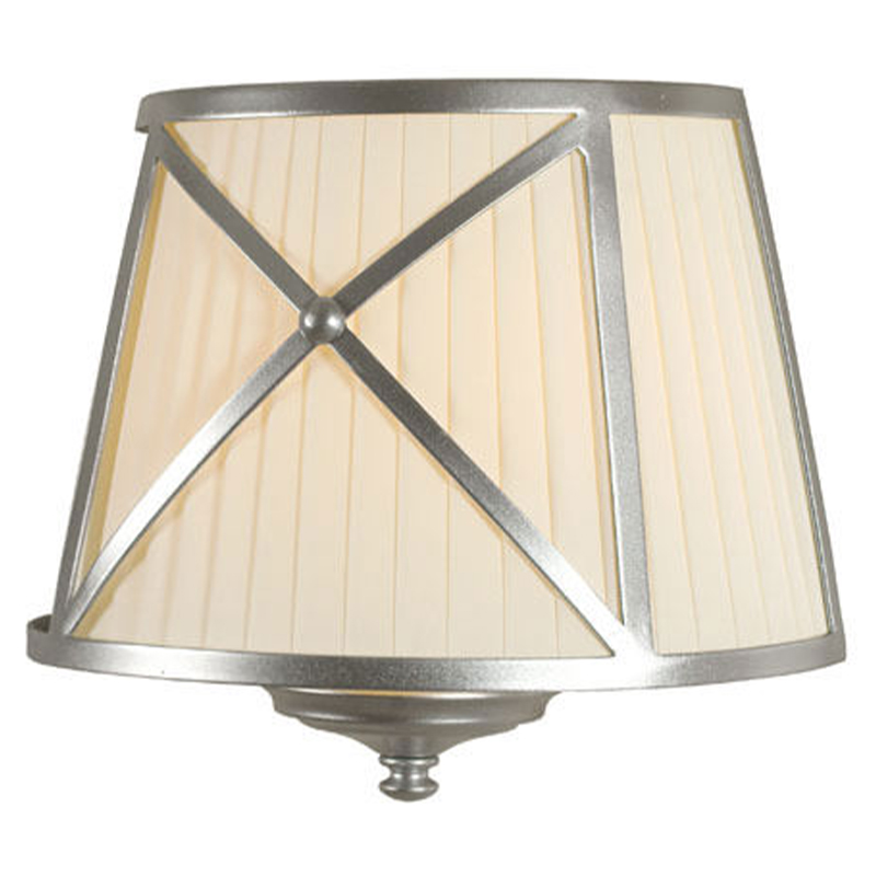 Бра Provence Lampshade Light Silver Wall Lamp Бежевый Серебряный в Перми | Loft Concept 