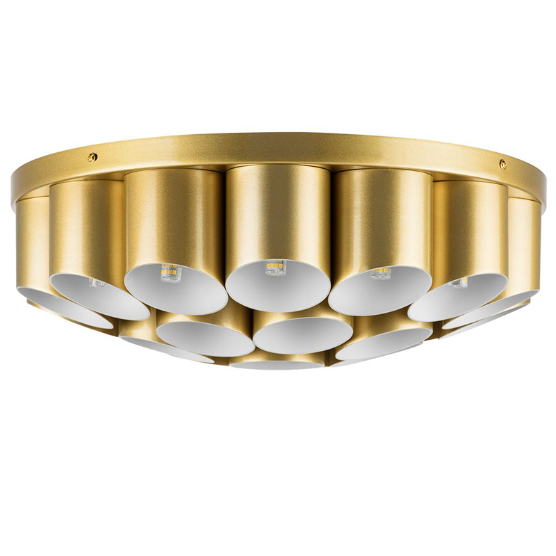 Потолочный светильник Garbi Gold Pipe Organ Ceiling Lamp 22 Золотой Белый в Перми | Loft Concept 