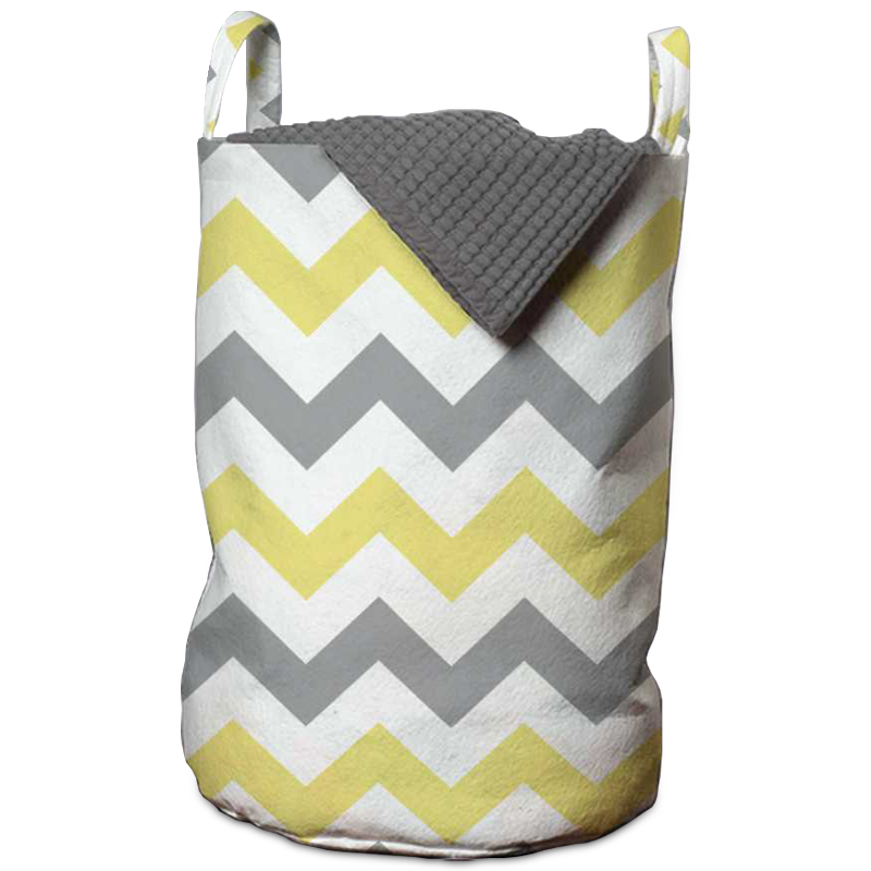 Корзина Mustard and Gray Chevron II Basket Мульти в Перми | Loft Concept 