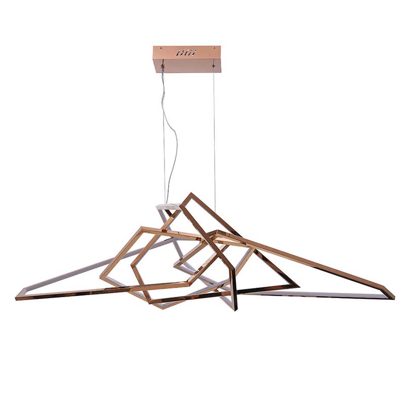 Люстра Geometric Plexus Gold Chandelier Золотой в Перми | Loft Concept 