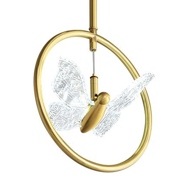 Светильник Butterfly Disk Pendant Lamp H Прозрачный Латунь в Перми | Loft Concept 