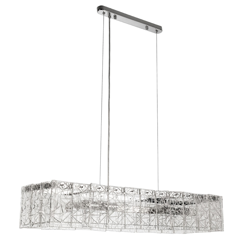 Люстра Alvaro Crystal Rectangular Chandelier Прозрачный Хром в Перми | Loft Concept 