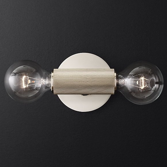 Бра RH Utilitaire Inline Sconce Silver Никель в Перми | Loft Concept 