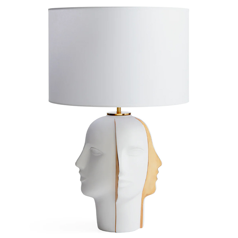 Настольная лампа ATLAS SPLIT TABLE LAMP Глянцевое золото Белый в Перми | Loft Concept 