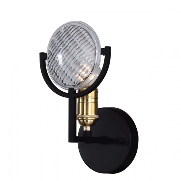 Бра RH Gaslight Lens Sconce 1 Черный в Перми | Loft Concept 