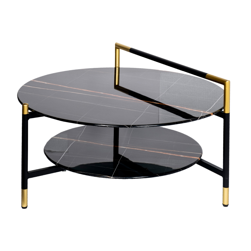 Кофейный столик Coffee Table CARTER 80 Черный Золотой в Перми | Loft Concept 