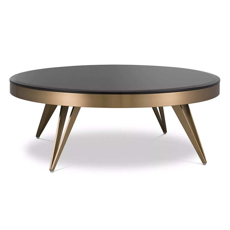 Кофейный стол Eichholtz Coffee Table Rocco Латунь Черный в Перми | Loft Concept 