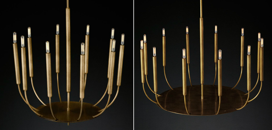Люстра RH Quenouilles Round Chandelier brass Люстра RH Quenouilles Round Chandelier brass - Loft-Concept в Перми
