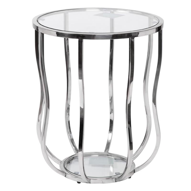 Приставной стол Fedric Side Table silver Серебряный в Перми | Loft Concept 