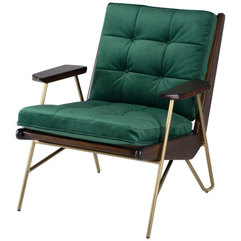 Кресло Gelver Chair green Зеленый матовое золото Коричневый в Перми | Loft Concept 