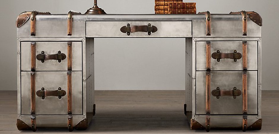 Стол RH Richards metal trunk Desks Стол RH Richards metal trunk Desks - Loft-Concept в Перми