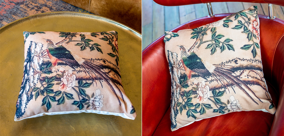 Декоративная подушка Beige and Green Chinoiserie 3 Декоративная подушка Beige and Green Chinoiserie 3 - Loft-Concept в Перми