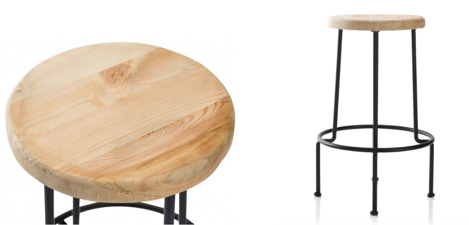 Барный стул Industrial Iron Linden Bar Stool Барный стул Industrial Iron Linden Bar Stool - Loft-Concept в Перми