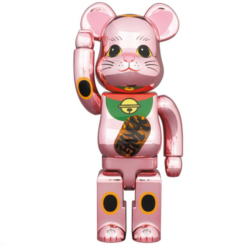 Статуэтка Bearbrick Pink Lucky Cat Розовый Мульти в Перми | Loft Concept 