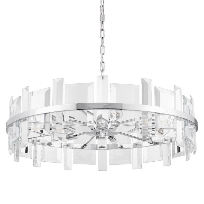 Люстра Harlow Crystal Round Chandelier chrome 7 Хром в Перми | Loft Concept 