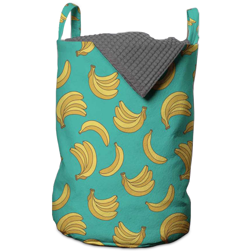 Корзина Bananas Pattern Basket Бирюзовый Желтый в Перми | Loft Concept 