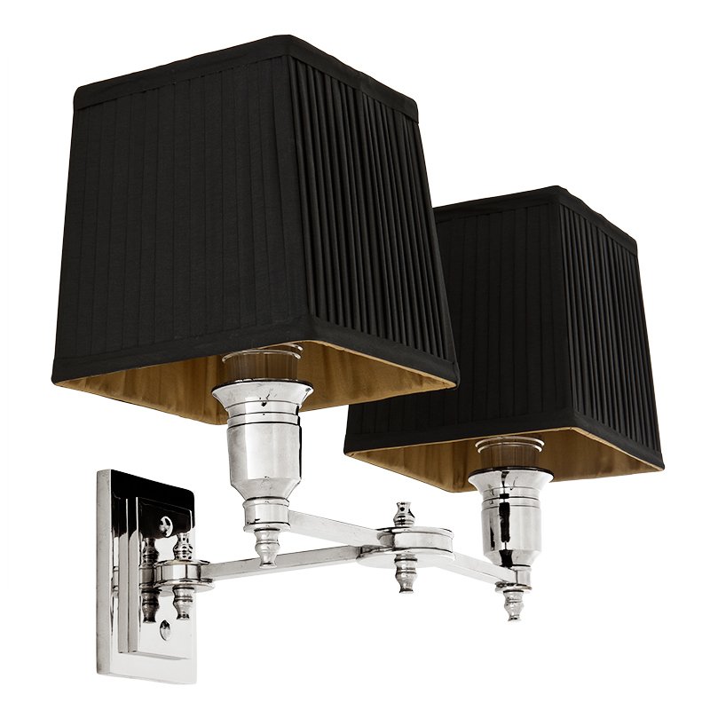 Бра Wall Lamp Lexington Double Nickel+Black Никель Черный в Перми | Loft Concept 