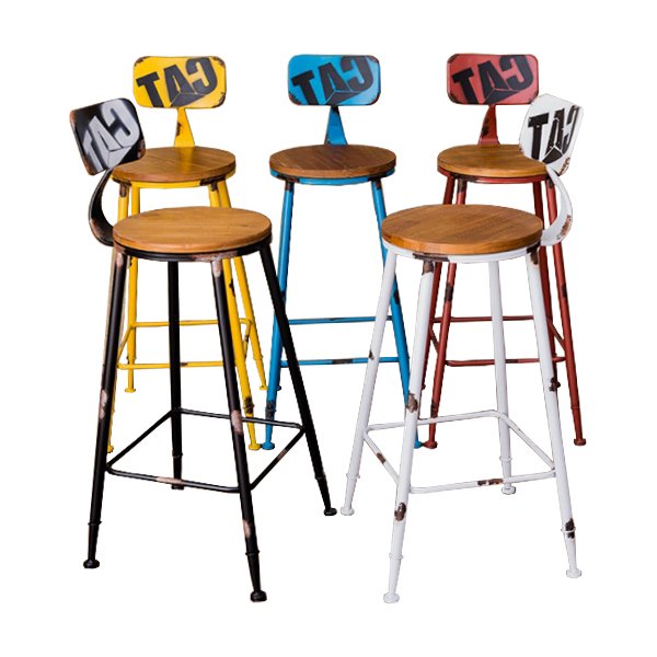 Барный стул Craft Bar Stool Желтый Красный Синий Черный в Перми | Loft Concept 