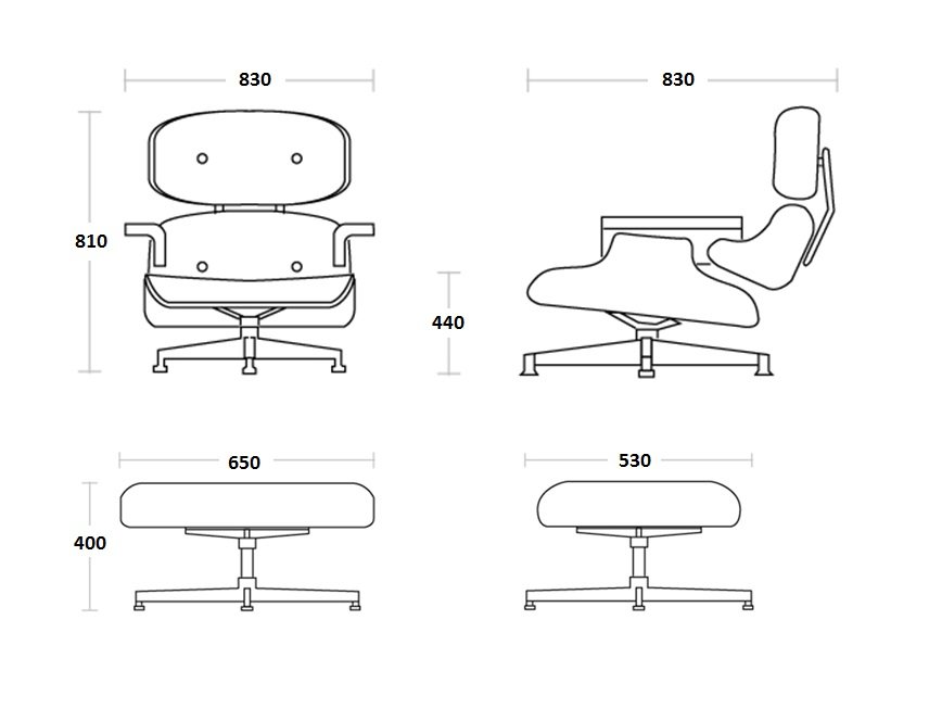 Кресло Eames Lounge Chair & Ottoman в Перми