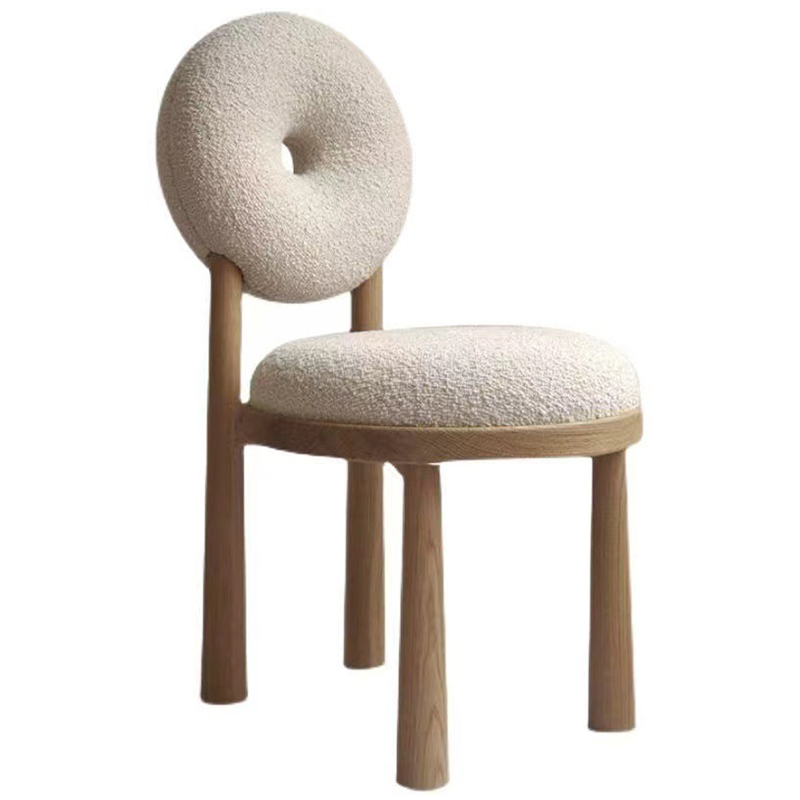 Стул Bagel Boucle Chair Бежевый Древесина в Перми | Loft Concept 