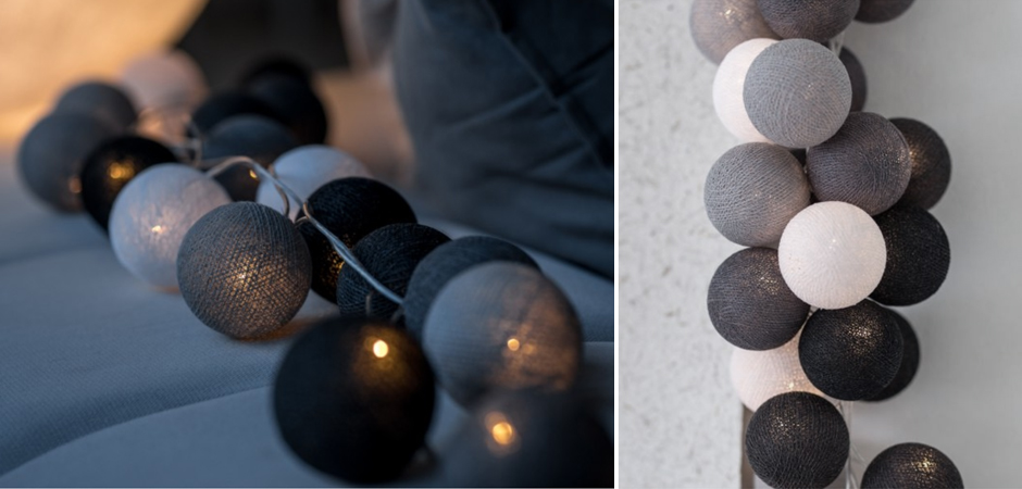 Гирлянда хлопковые фонарики Сotton Ball Antra - Loft-Concept в Перми