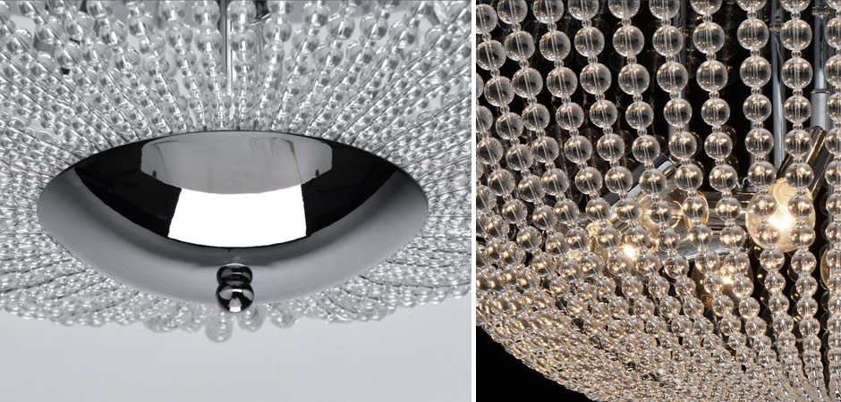 Потолочный светильник Virginia Clear Beads ceiling Chrome S Потолочный светильник Virginia Clear Beads ceiling Chrome S - Loft-Concept в Перми